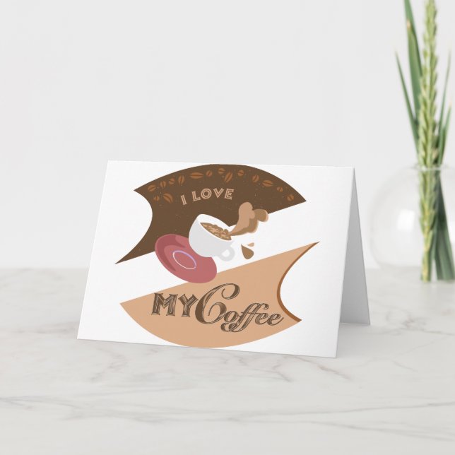 I Love My Coffee Retro Java Card (Front)