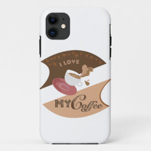 I Love My Coffee Retro Java iPhone 11 Case