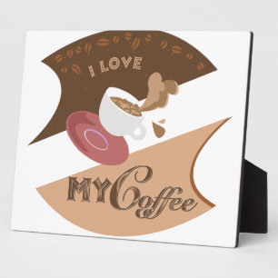 I Love My Coffee Retro Java Plaque