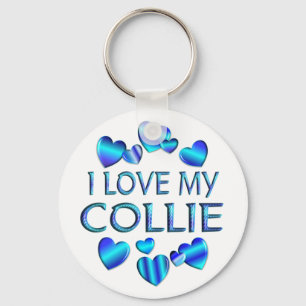 I Love My Collie Key Ring
