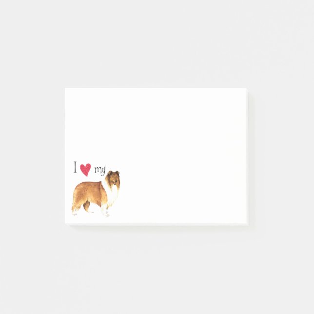 I Love my Collie Post-it Notes (Front)