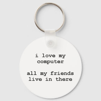i love my computer key ring