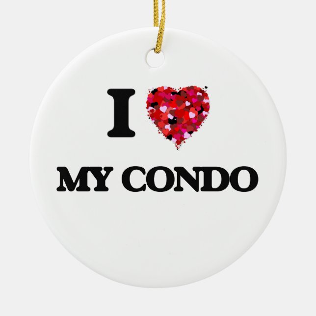 I love My Condo Ceramic Tree Decoration (Front)