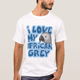 I Love My Congo African Grey Ladies Destroyed Tee