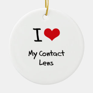 I love My Contact Lens Ceramic Tree Decoration