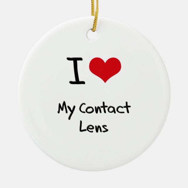 I love My Contact Lens Ceramic Tree Decoration (Front)
