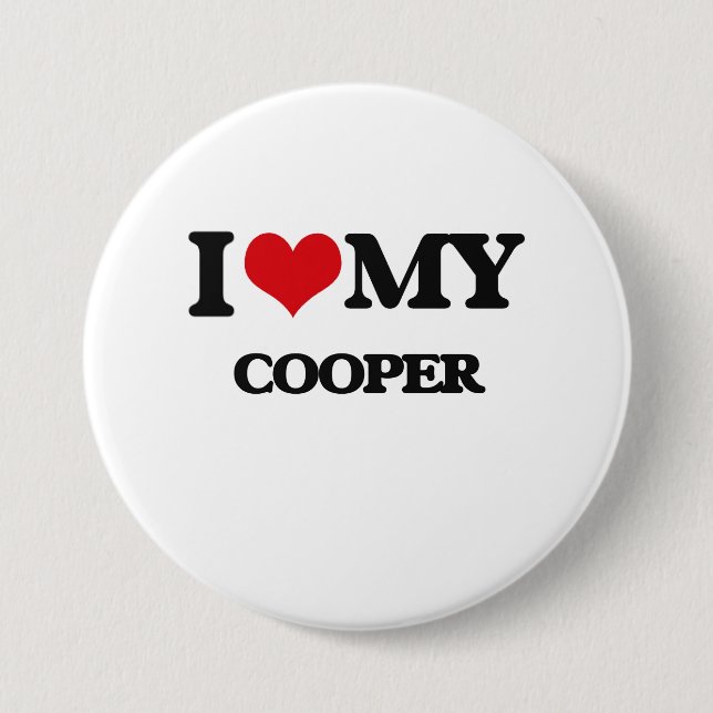 I love my Cooper 7.5 Cm Round Badge (Front)