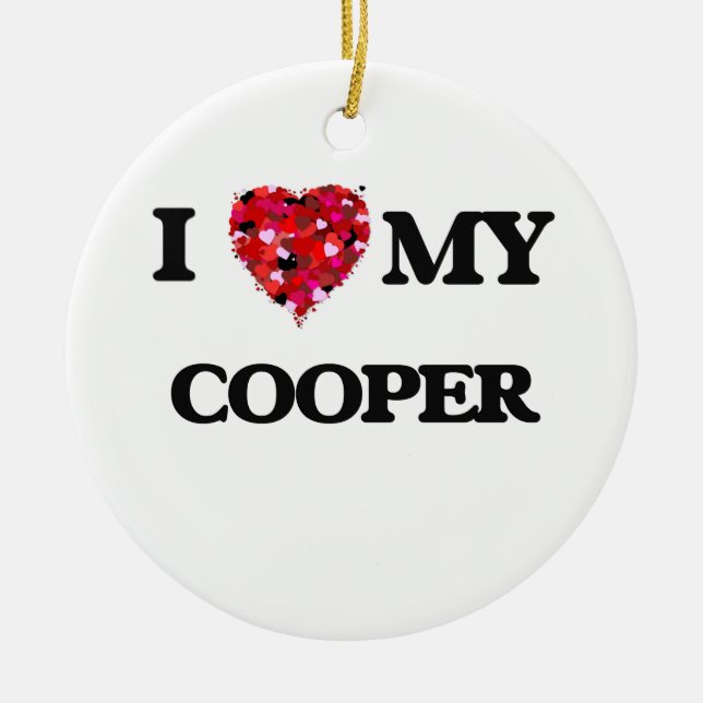I love my Cooper Ceramic Tree Decoration (Front)