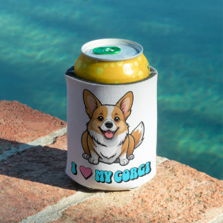 I Love My Corgi Can Cooler