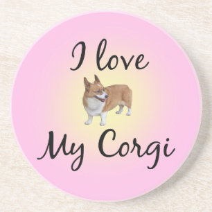 I Love My Corgi Coaster