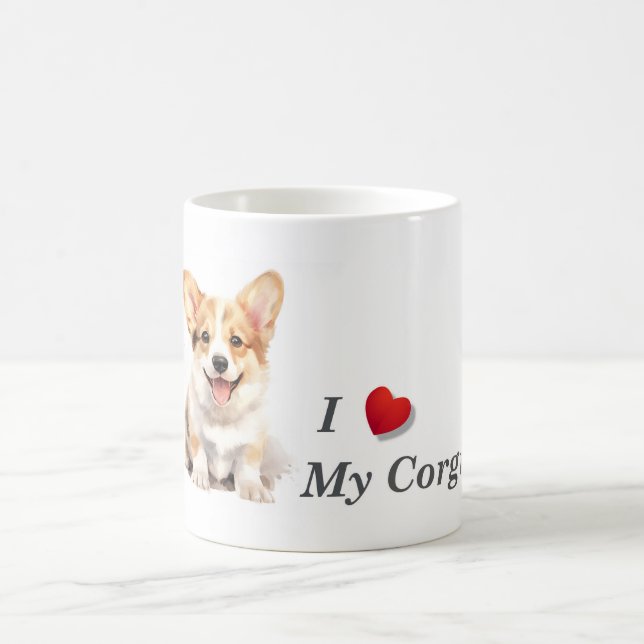 I Love My Corgi Coffee Mug (Center)