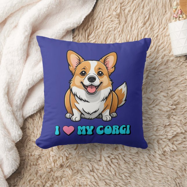 I Love My Corgi Cushion (Blanket)