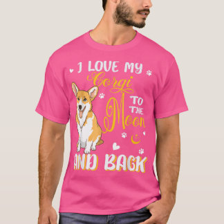 I Love My Corgi Cute Hearts Corgi Dog Lover Owner  T-Shirt