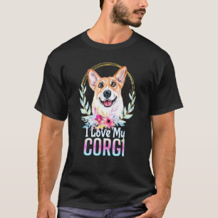 I Love My Corgi Dog Cute Corgi Puppy Mum T-Shirt