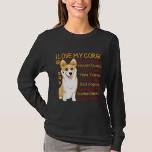 I Love My Corgi Funny Corgis Dog Mum Dad Pet T-Shirt