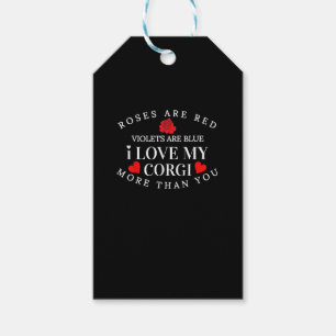 I Love My Corgi More Than You Funny Dog Lover Styl Gift Tags