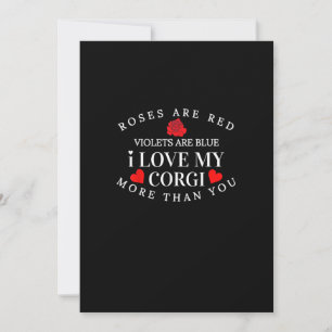 I Love My Corgi More Than You Funny Dog Lover Styl Holiday Card