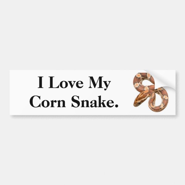 I Love my Corn Snake. Bumper Sticker (Front)