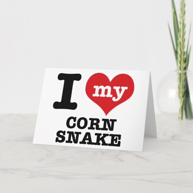 I Love my corn snake Card (Front)