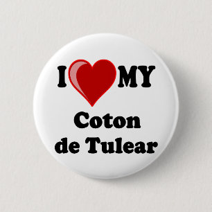 I Love My Coton De Tulear Dog 6 Cm Round Badge