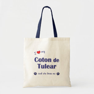 I Love My Coton de Tulear (Female Dog) Tote Bag