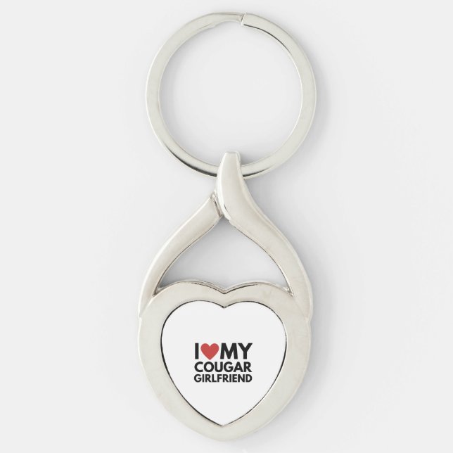 i love my cougar girlfriend   key ring (Front)