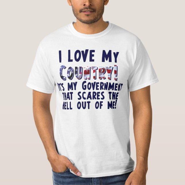 I Love My Country - Anti Obama T-Shirt (Front)