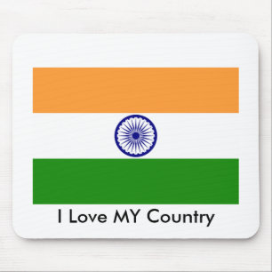 I Love MY Country India Mouse Mat