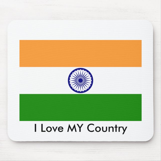 I Love MY Country India Mouse Mat (Front)