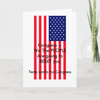 I Love MY Country Term Limits for Congress Card
