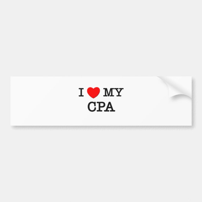 I Love My CPA Bumper Sticker (Front)