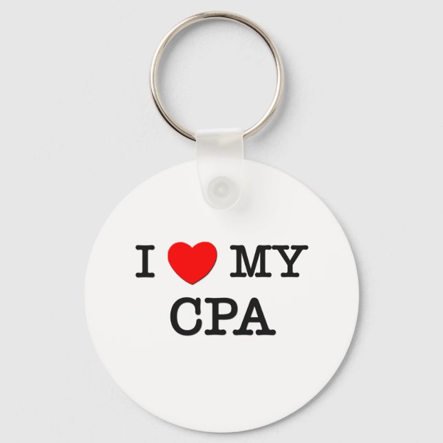 I Love My CPA Key Ring (Front)