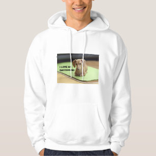 I Love My Cream Dachshund with picture Hoodie