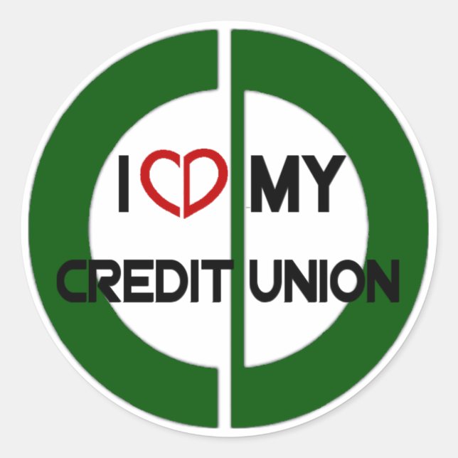 I Love my Credit Union Sticker (Front)