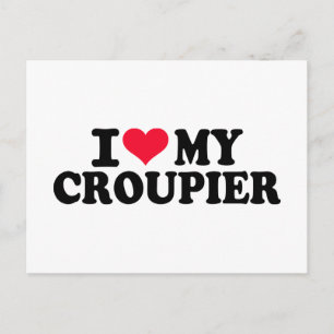 I love my Croupier Postcard