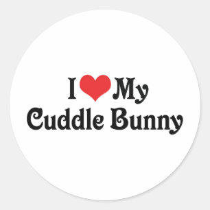 I Love My Cuddle Bunny Classic Round Sticker