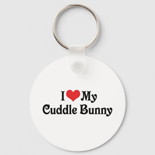 I Love My Cuddle Bunny Key Ring (Front)