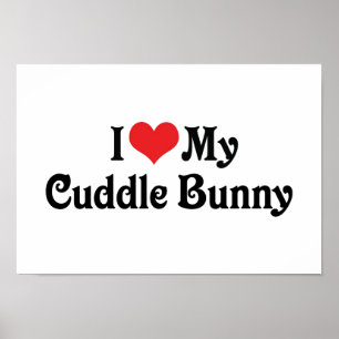 I Love My Cuddle Bunny Poster