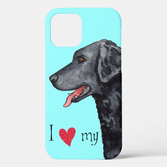 I Love my Curly-Coated Retriever Case-Mate iPhone Case (Back)