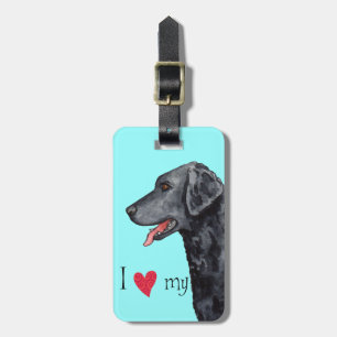 I Love my Curly-Coated Retriever Luggage Tag