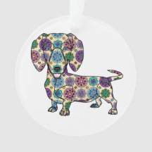 I Love My Dachshund - Circle Ornament