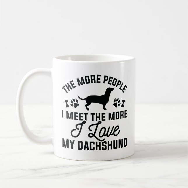 I Love My Dachshund Coffee Mug (Left)