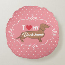 I love my Dachshund Cute Illustration