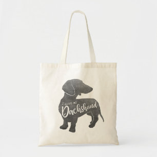 I love my Dachshund Doxie Teckel Wiener Tote Bag