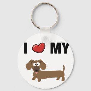 I love my dachshund key ring