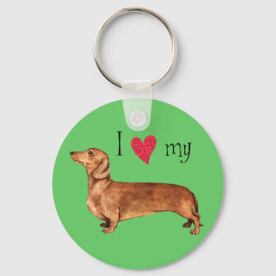 I Love my Dachshund Key Ring