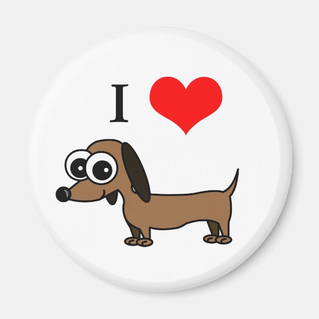 I Love My Dachshund Magnet (Front)