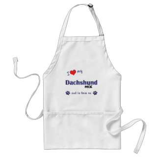 I Love My Dachshund Mix (Male Dog) Standard Apron