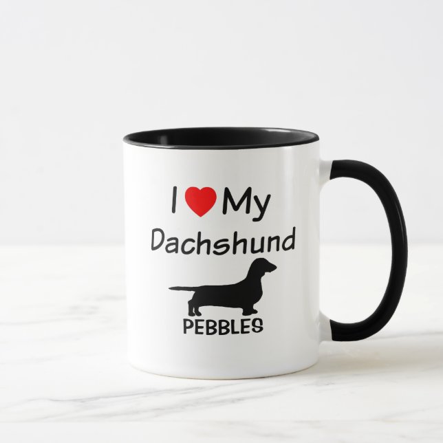 I Love My Dachshund Mug (Right)