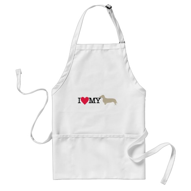 I Love My Dachshund ! Standard Apron (Front)
